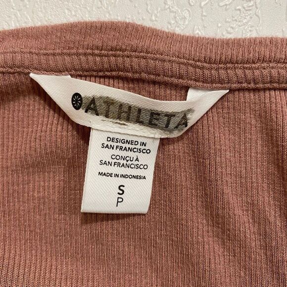 Athleta Sleeveless Tank Top Small Terracotta Brown Lightweight Lounge Activewear - Picture 5 of 5